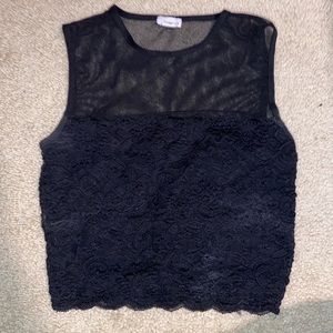 Lace garage crop top